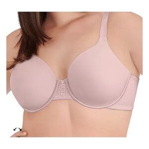 Vanity Fair Beauty Back Smoothing Full-Figure Contour Bra size 36C  sheer quartz